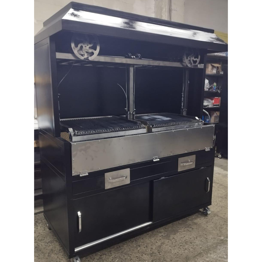 Davlumbazlı Kapalı Dolaplı İki Asansörlü Arjantin Mangal