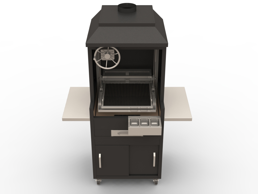 Davlumbazlı Kapalı Dolaplı Tek Asansörlü Arjantin Mangal