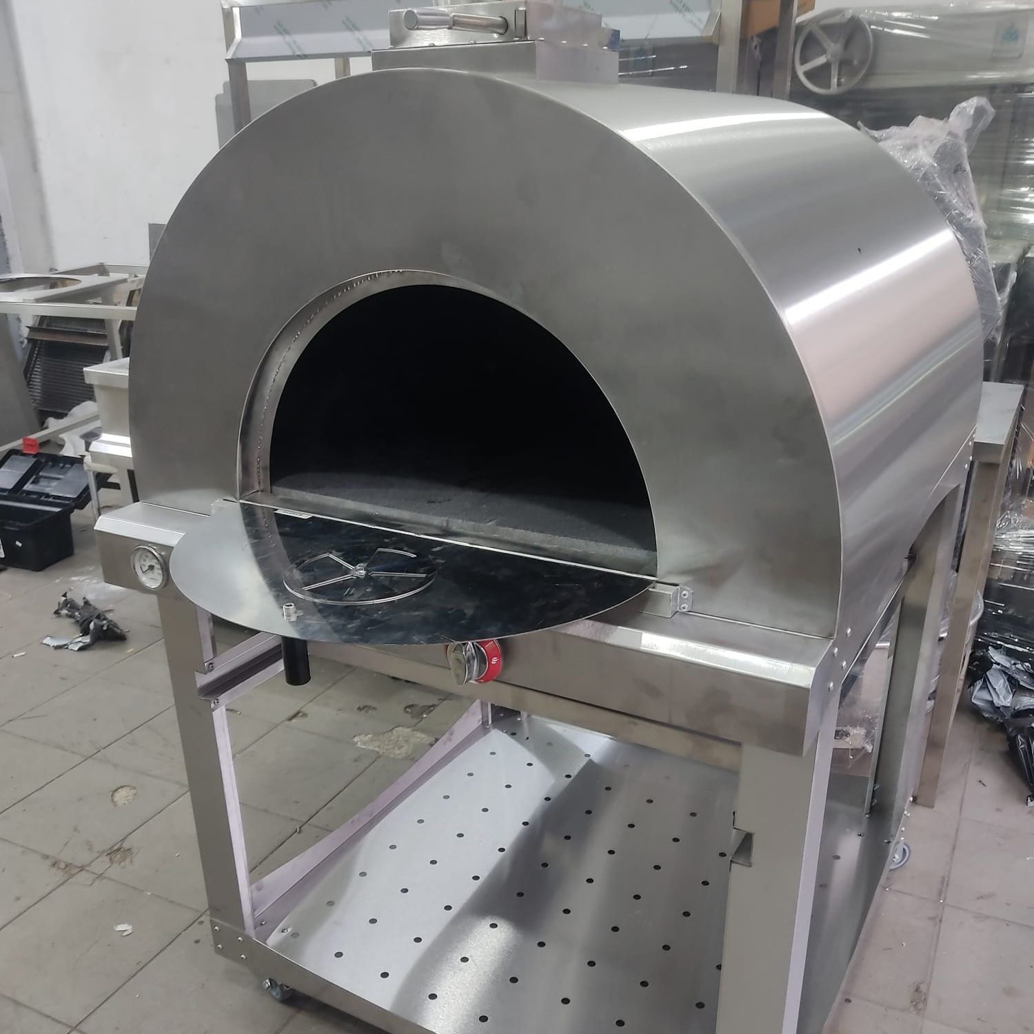 Gazlı Paslanmaz Kubbe Fırın 100x100x175cm