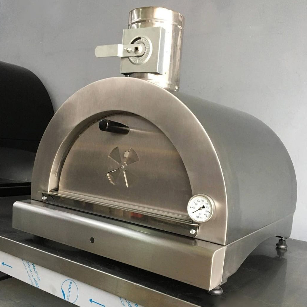 Kömürlü Paslanmaz Kubbe Fırın 70x70x70cm	